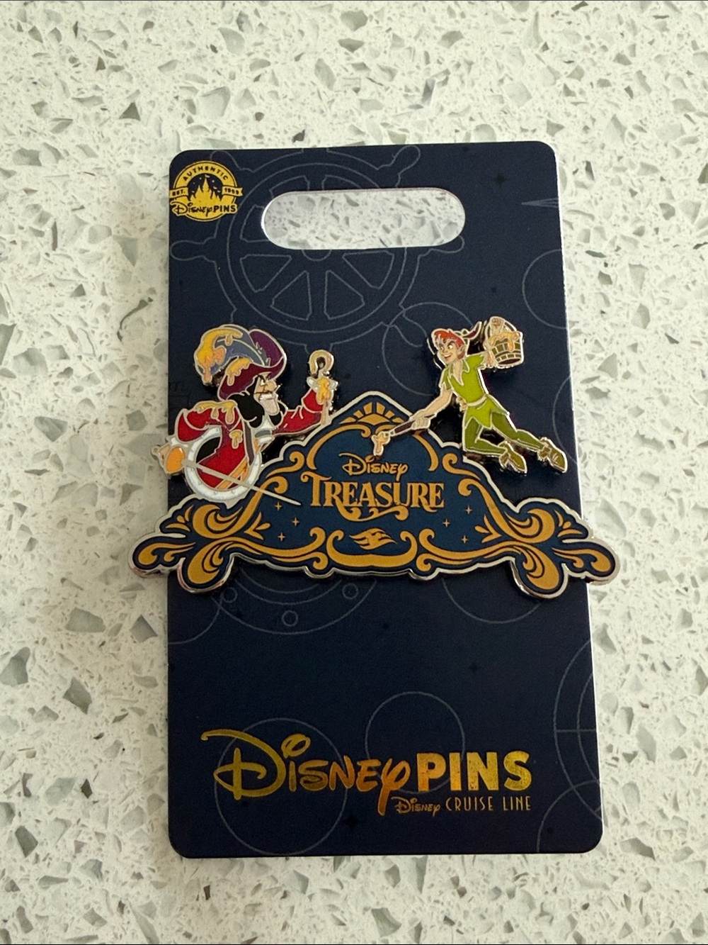 Disney Peter Pan & Captain Hook Treasure Enamel Pin Set